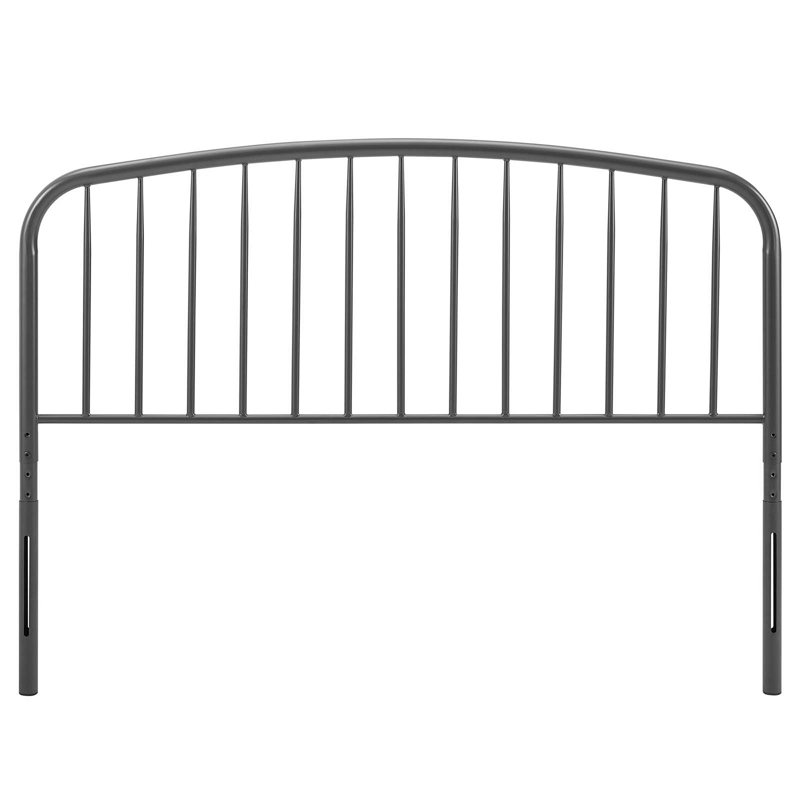 Margate Classic Metal Headboard, Full, Gray