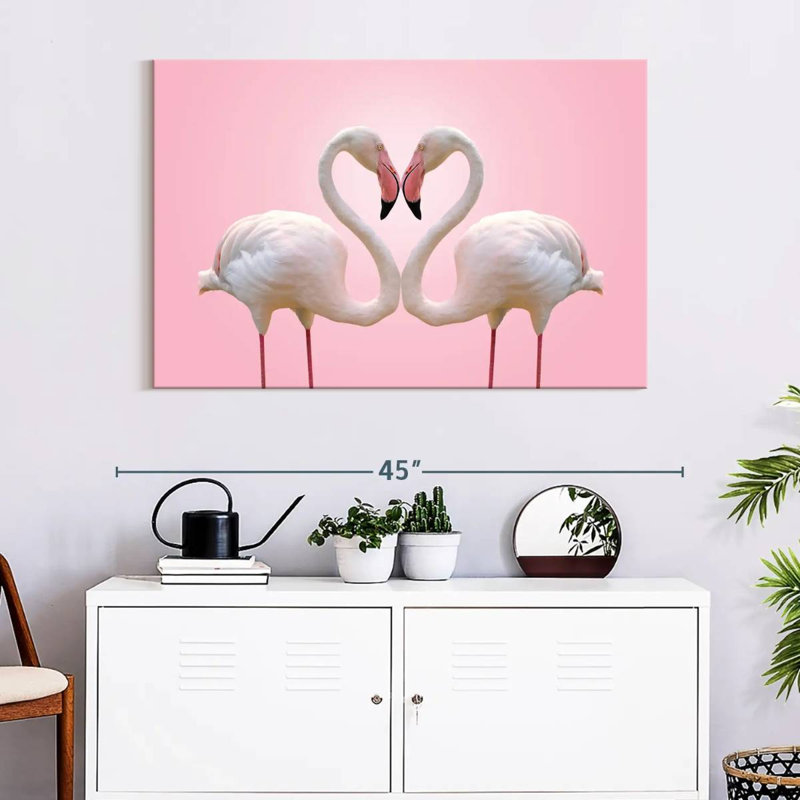 Brampt Flamingo Affection, 26" H x 39" W