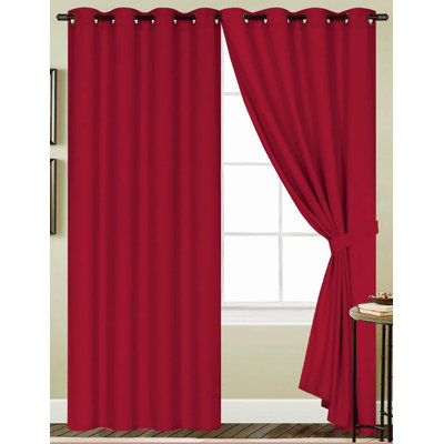 Monaca Semi-Sheer Window Curtain Panel with Grommets