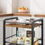Home Service Cart, Small Home Bar Cart, Wheeled Cart, Mobile Cart, 3-Tier Rolling Practical Storage Cart for Kitchen, Dining Room & Living Room