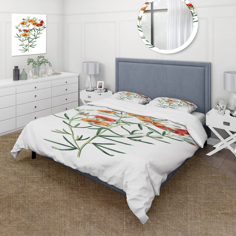 Ensemble de housse de couette Traditional American Flora Vintage - polyester en microfibre