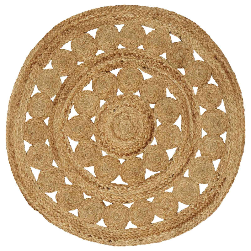 Hand Braided Area Rug, Round 90cm