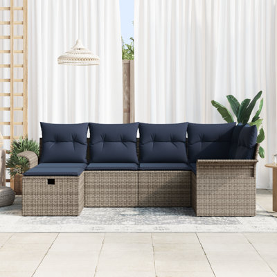 Ensemble de canapé de jardin avec coussins 6 pièces vidaXL