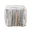 Repose-pieds carré en tissu, base antidérapante, support de poids 300 lb, multicolore, tissu 16 x 16 x 16, plancher, capacité de 300 lb, multicolore, 16 po x