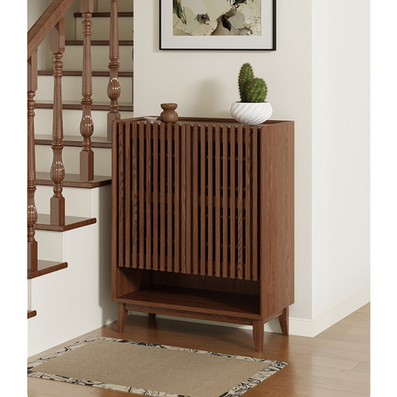 Nut-Brown Solid wood Shoe Storage