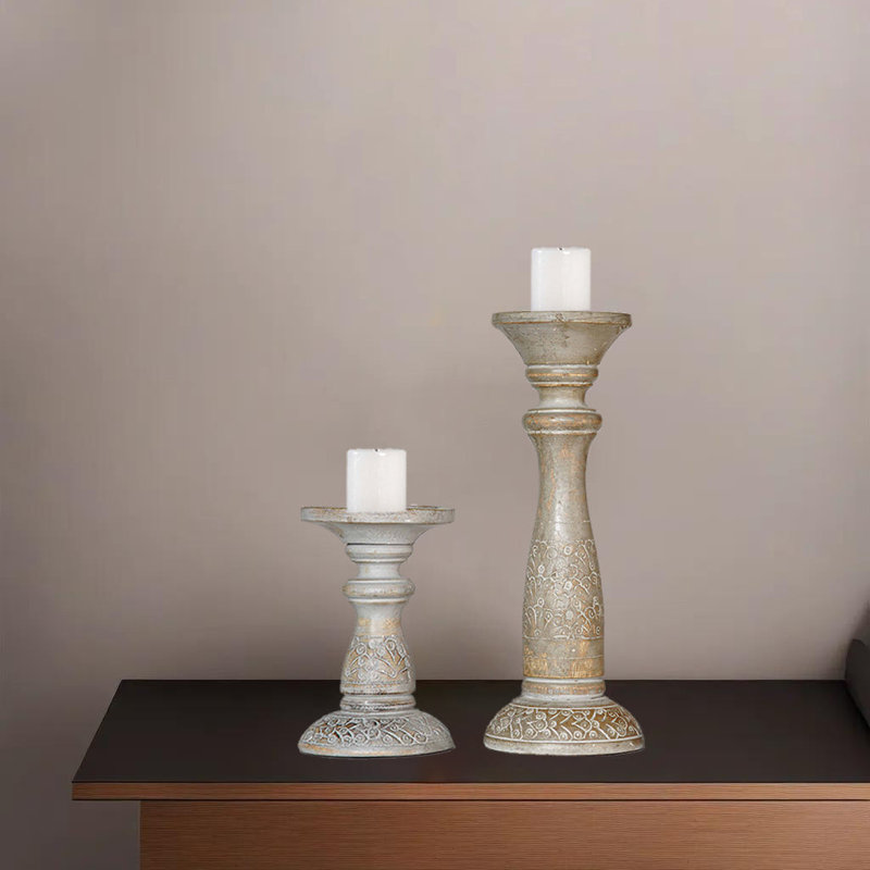 15'' H Wood Tabletop Pillar, 12" H x 4" W x 4" D