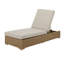 Chaise longue d'extérieur en osier 1 pièce Bristow avec coussins beiges Bristow