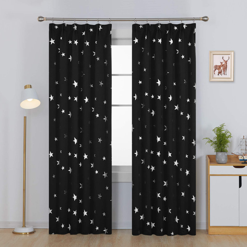 Blackout Curtain Pair, 52cm Width x 242cm Drop