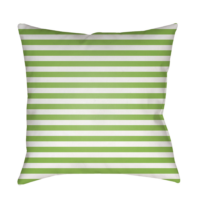 Indoor/Outdoor Throw Pillow, 18" H x 18" W x 3.5" D, Green