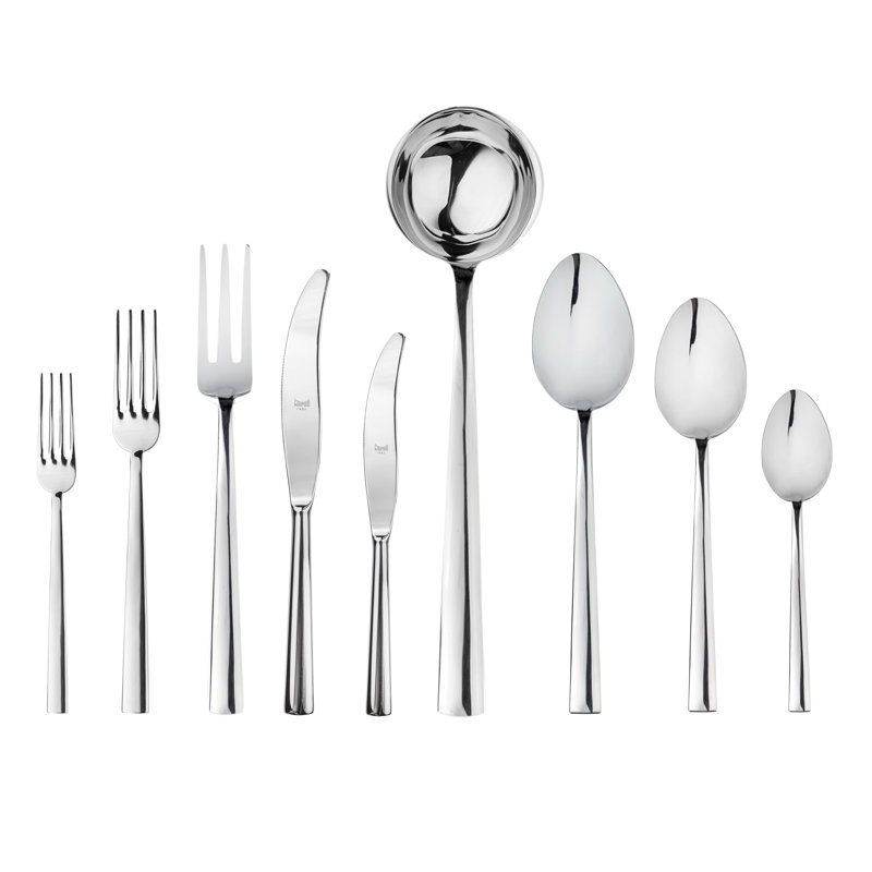 Levantina Flatware Set - 39 Pieces - Ice, Silver
