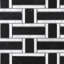 Carrelage mosaïque en marbre poli géométrique 12,01 po x 12,01 po Nero Marquina
