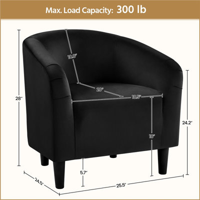 Robeson 28" Wide Velvet Barrel Chair