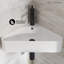 Lavabo suspendu de coin en céramique 22 po St. Tropez en blanc SM-WS327