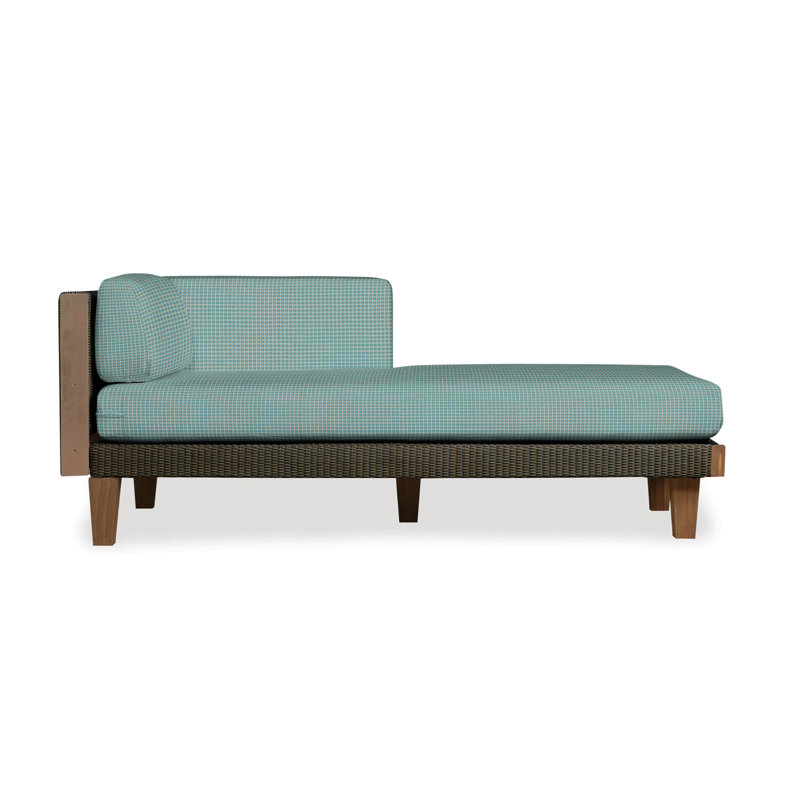 Catalina Outdoor Teak Chaise Lounge, Mink, Fife Aruba