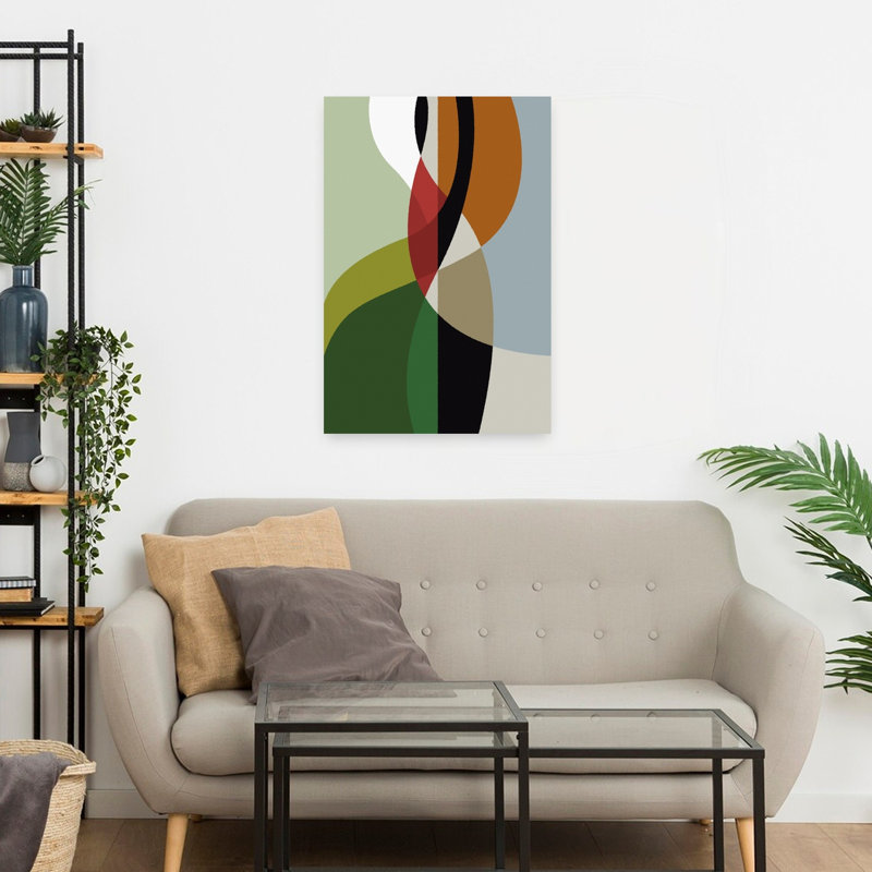 Santa Mf, art mural abstrait contemporain, H 24 po x l 16 po