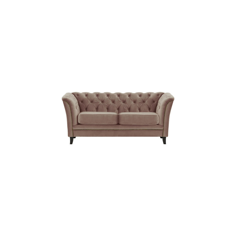 Burr Velvet Sofa, Black, Pink