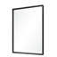 Miroir de salle de bain 40 po x 30 po noir brillant - Cadre rectangulaire en métal avec rebord biseauté et reflet HD, rouille, fixation simple complétée sans difficulté pour le cadre du meuble-lavabo transparent et antirouille, facile-1959822130