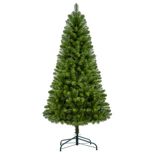 7 Ft Full Artificial Christmas Tree – 775 Realistic PVC Tips, Unlit Holiday Pine With Hinged Branches & Metal Stand