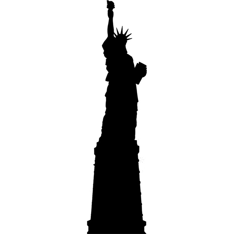 Statue de la liberté H13171 en carton debout, Noir