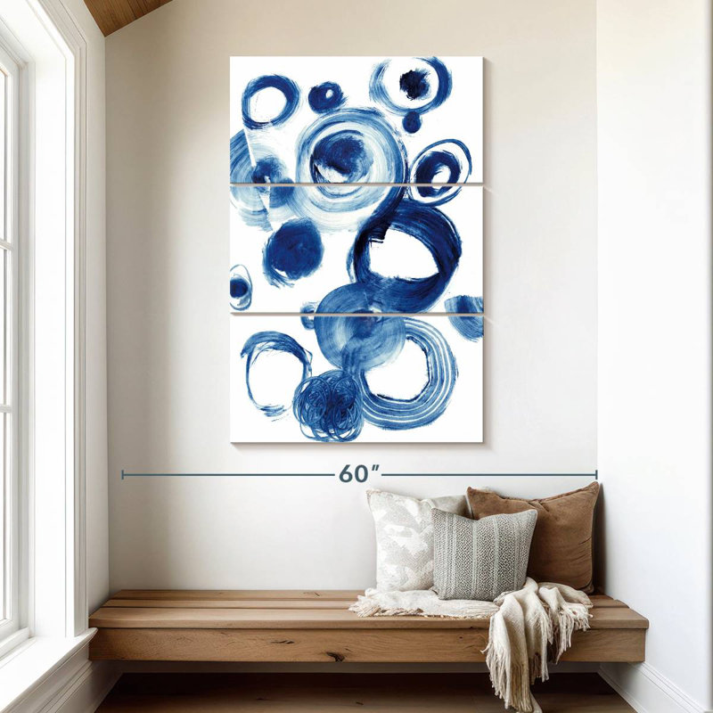 Blue Circle Study IV, H 50 po x l 32 po