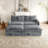 Wellfleet Corduroy 2-Seater Sectional Sofa with 2 Movable Ottomans-111655554