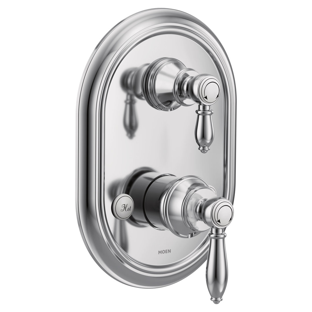Weymouth M-CORE 3-Series 2-Handle Shower Trim With Integrated Transfer Valve, Valve Required Moen 