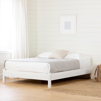 Munich Queen Platform Bed on Legs - Rustic Style Weathered Oak -  South Shore, 13209