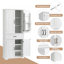 Armoire de rangement pour salle de bain avec portes et tiroir-918157761