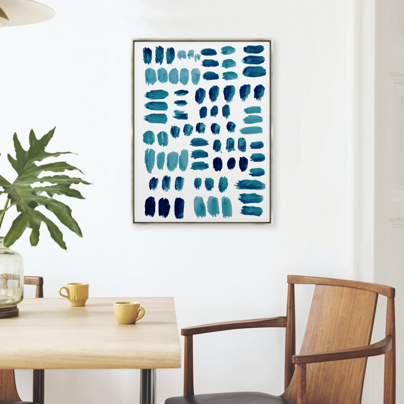 Blue Arrangement III Print by Guseul Park, 49.5" H x 37.5" W x 1.5" D, Image Brush Gel