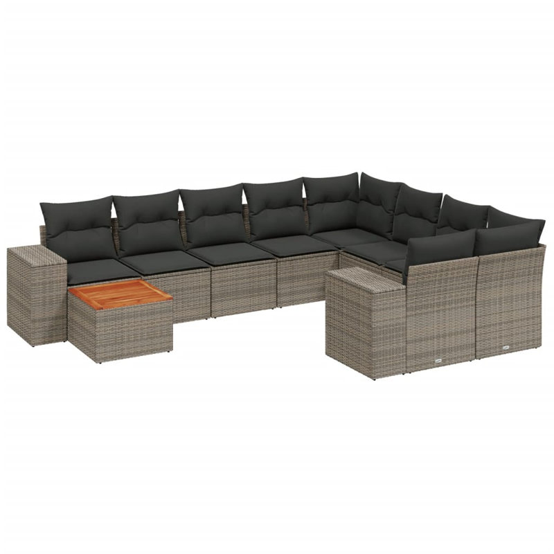 Vidaxl Garden Sofa Set Grey