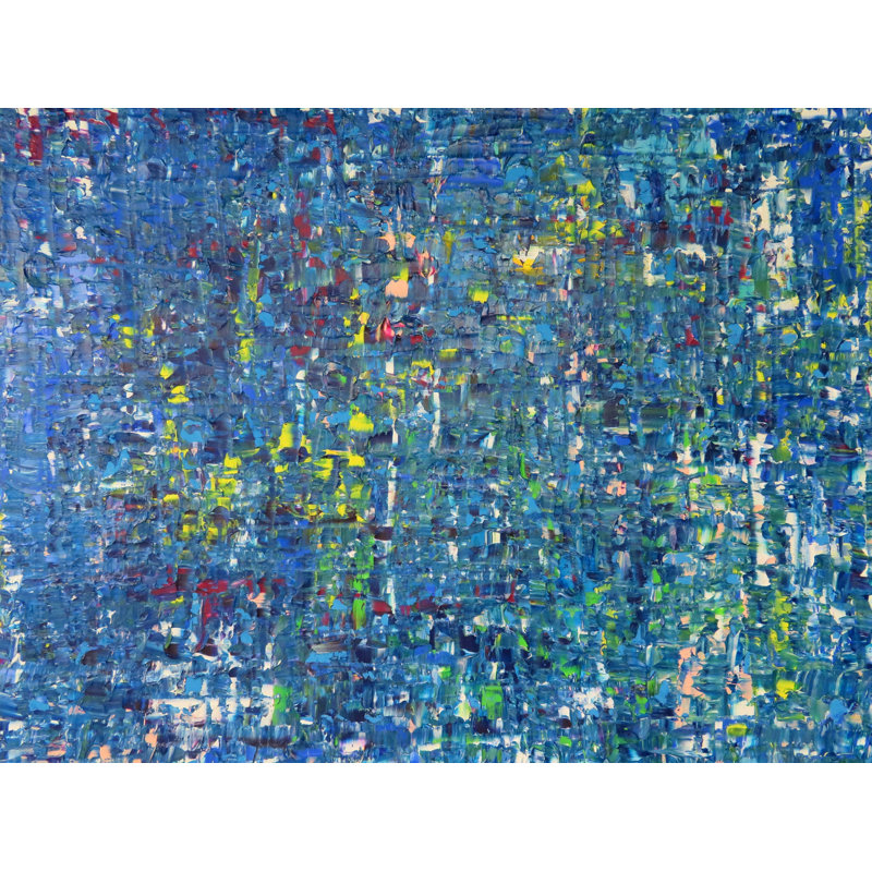 Verdant Gestures No. 4 par Drew Gaffney - Peinture, Papier avec cadre noir, 16" H x 20" W