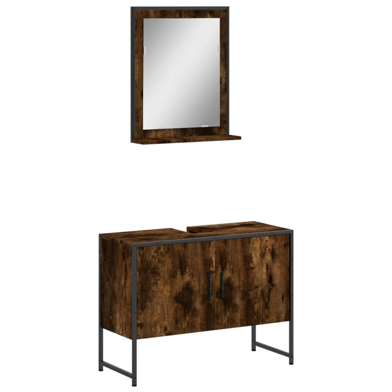 Adarion Bathroom Furniture Suite, Smoked Oak