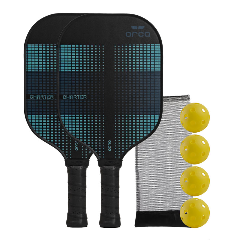 Orca Charter Polymer Honeycomb Pickleball Paddle Deluxe Combo Set