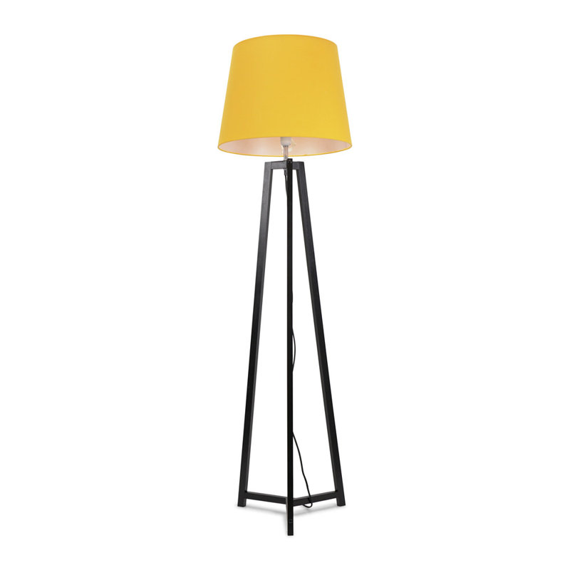 Rhavyn 148cm Traditional Floor Lamp, Black, Matte Black