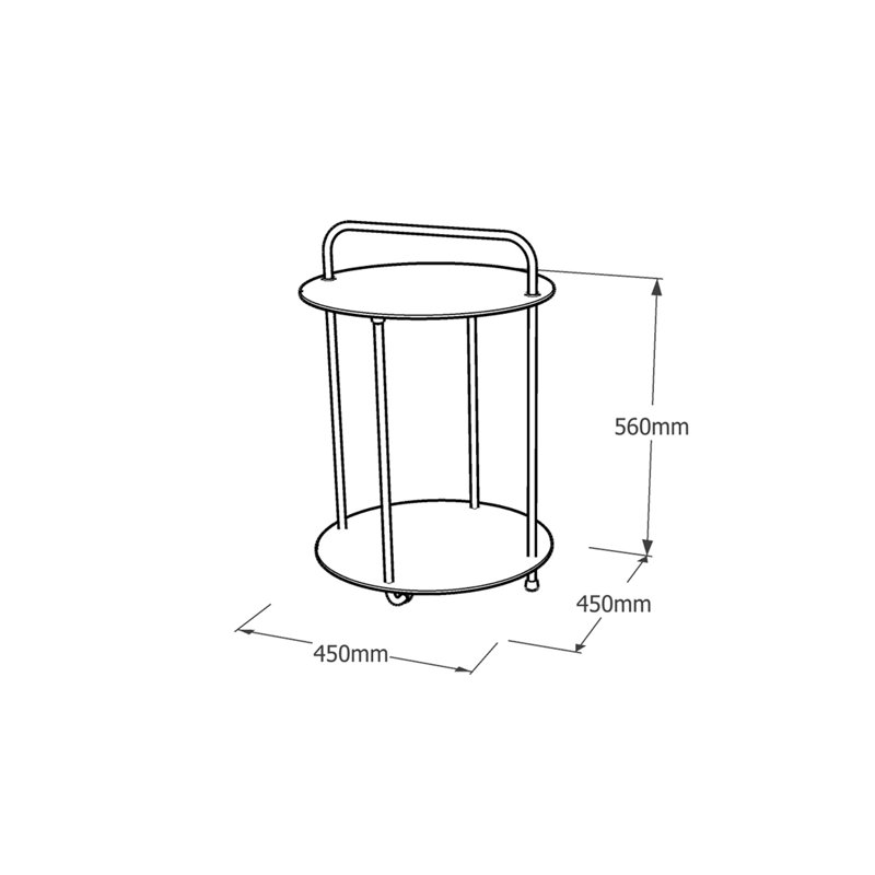 Azema Round Metal Outdoor Side Table , 45cm cm W 45cm cm D