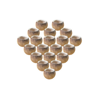 Loon Peak® 3-Inch Coconut Mini Ceramic Vase - Tropical-Inspired Decor For Small Arrangements - Versatile Flower Holder For Home And Event Decor, Pack Of 48