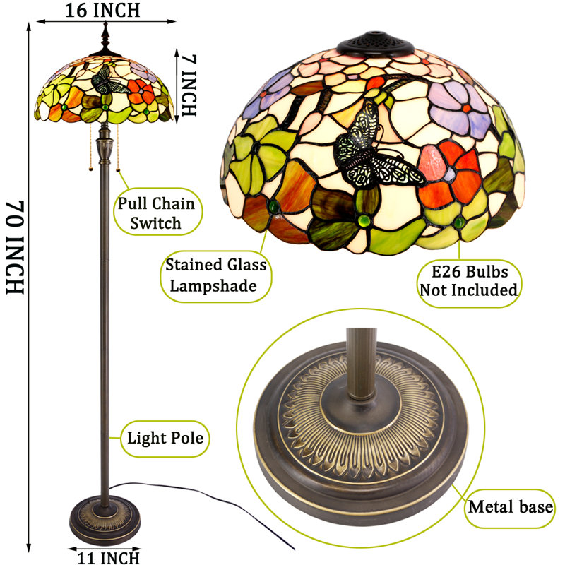 Landover 70'' Bronze Traditional Floor Lamp Set