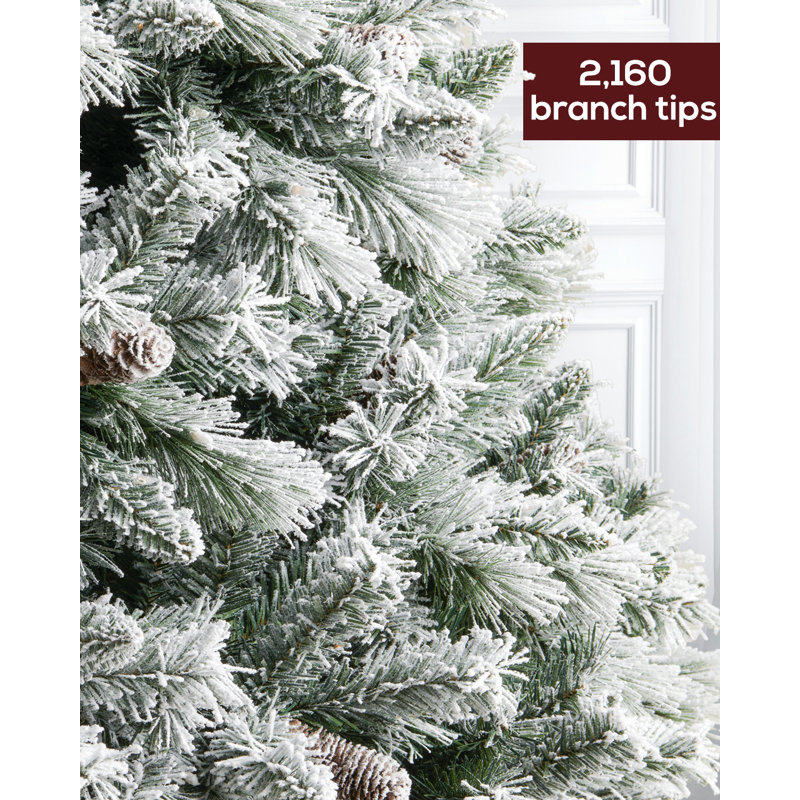 Arbre de Noël épinette givré pré-éclairé, H 120 po