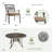 Burroughs 4 - Person Patio Dining Set with Round Table , Cushions Included