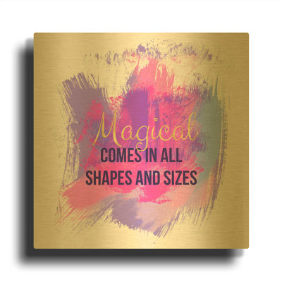 'LW3711' By Linda Woods Gold Metal Wall Art, 36" x 36"