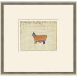 Cow - Sm. Mennonite Ledger Drawing Print by Soicher Marin Archives
