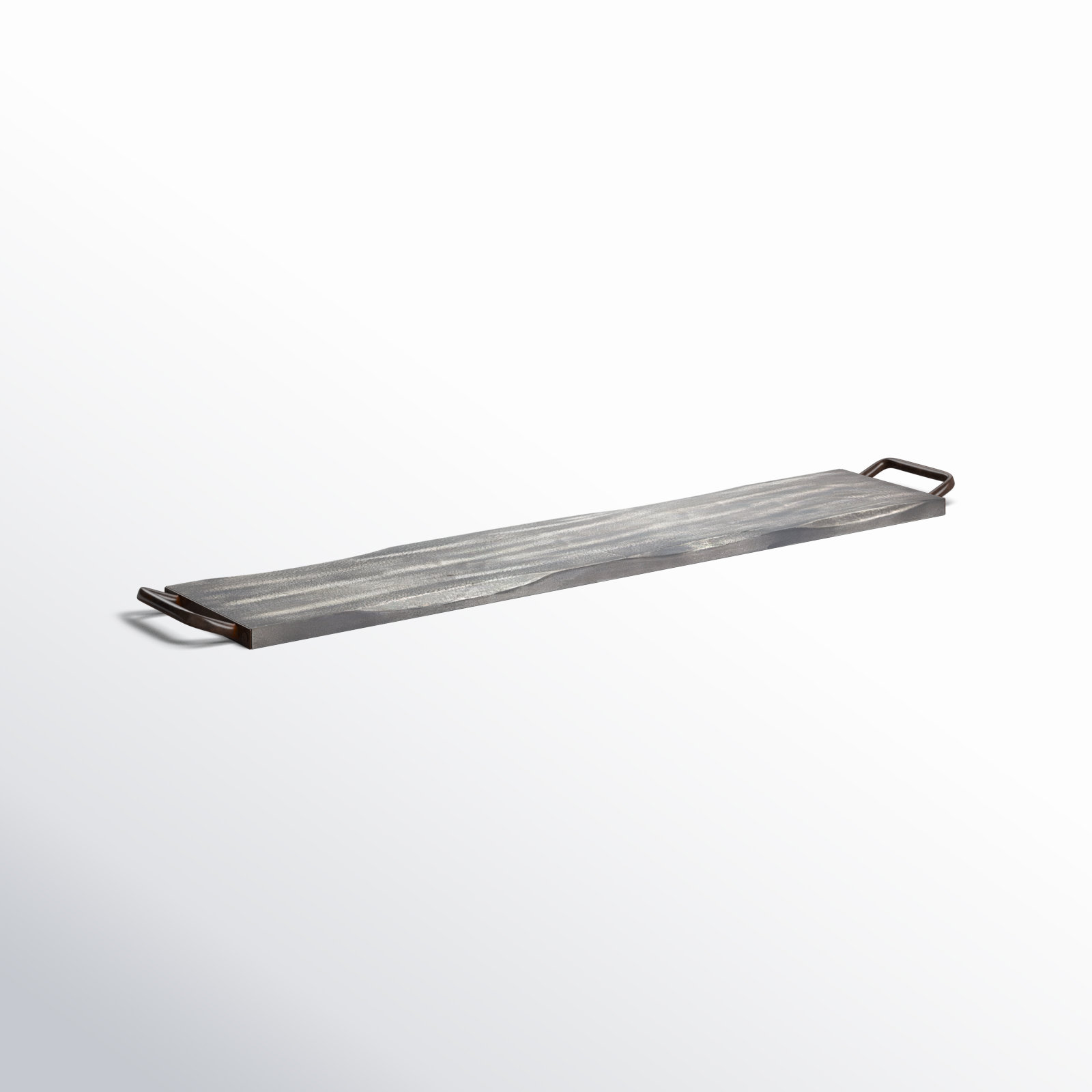Alina Decorative Tray, 2" H x 39" W x 7" D, Gray