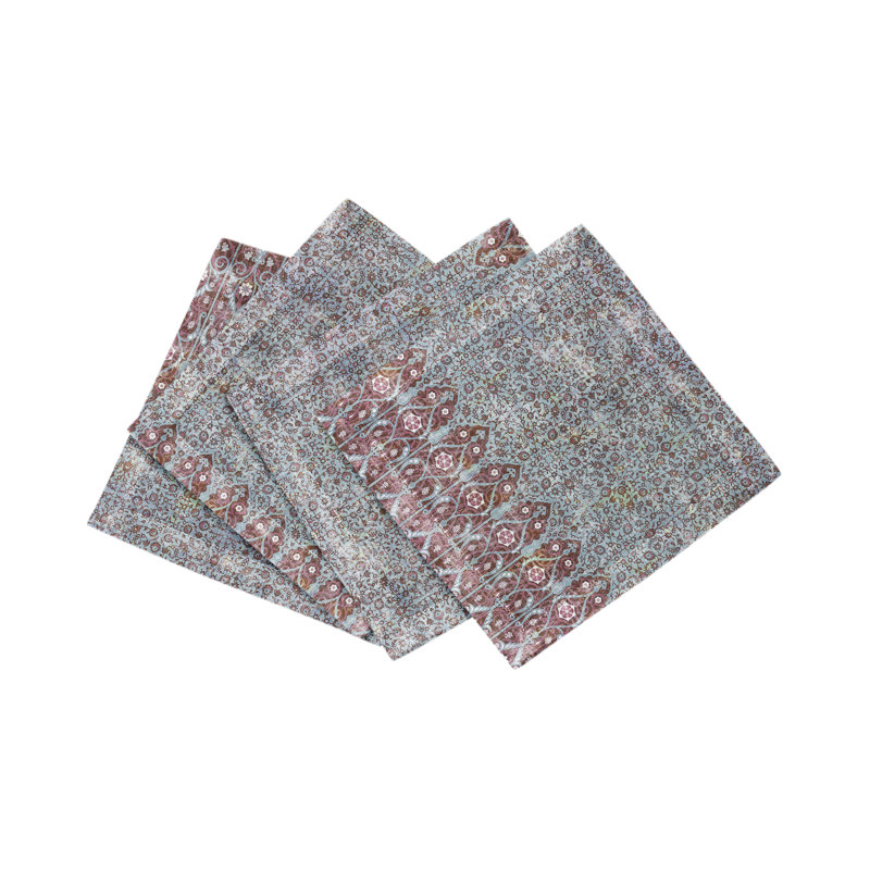 Square Napkins, Turq Red