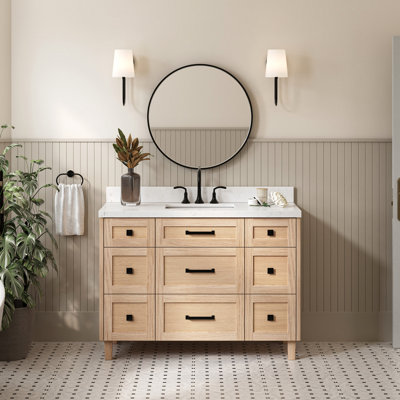 Meuble-lavabo simple en bois massif ARIEL Monroe