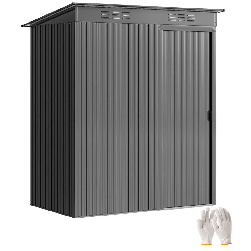 Garden Storage Shed, Light Grey