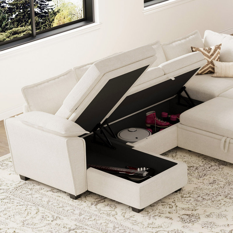 Canapé modulaire Luna Chenille, Chenille beige