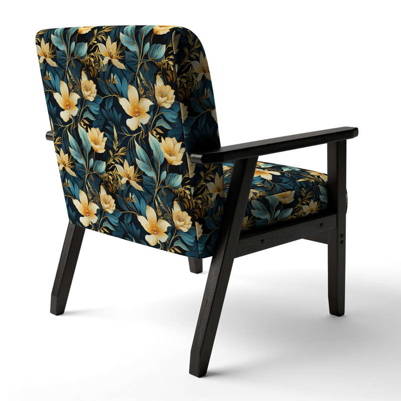 Fauteuil rembourré d'appoint tropical D, Motif de crépuscule tropical Ii I