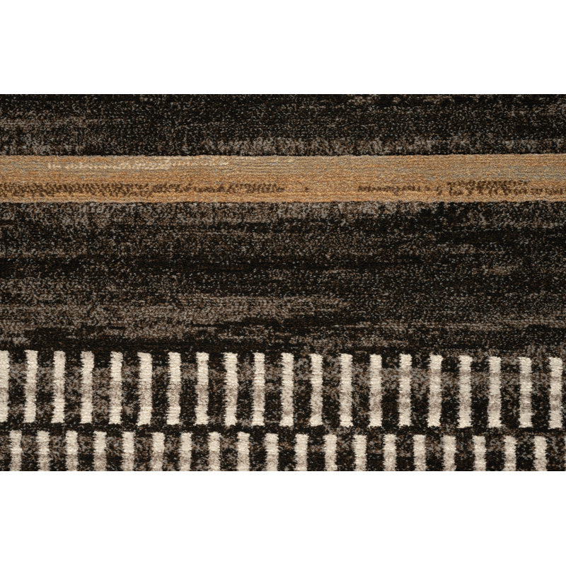 Ashford Textured Modern Border Area Rug