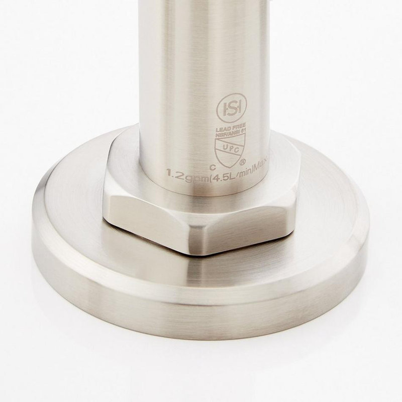 Gunther 1.2 GPM Widespread Bathroom Faucet, Brushed Nickel