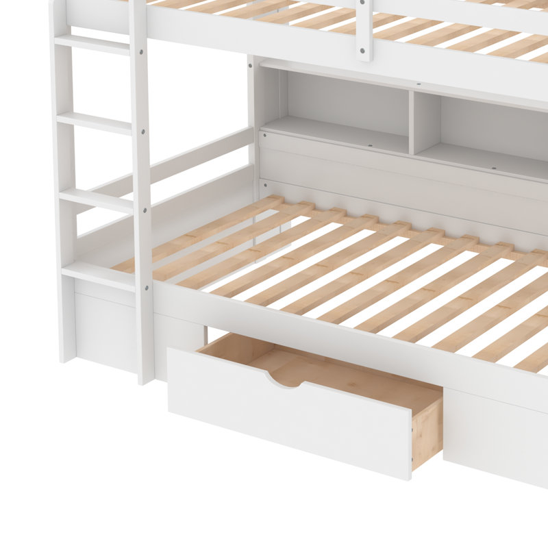 Castelli Kids Twin Over Twin Bunk Bed, White